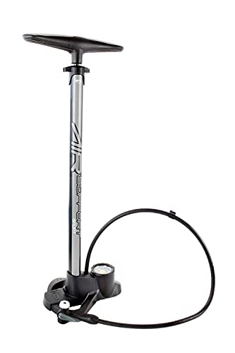 Bike Pump : CONTEC Air Support bicycle stand pump for all valves up to 10 bar 2018, Color:schwarz