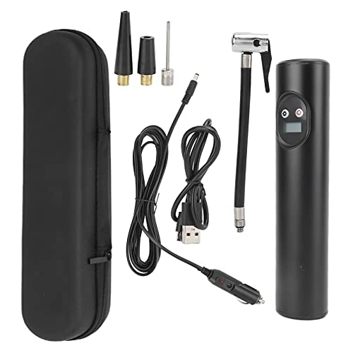 Bike Pump : Cordless Air Mattress Pump, Cordless Air Pump Portable Multifunctional Rechargeable Digital Display Lighting Inflator(Black)