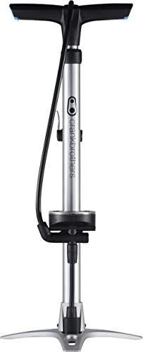 Bike Pump : Crankbrothers Sterling Bike Floor Pump - Foot Activated High Pressure / High Volume Switch, Presta & Schrader, Hidden Needle Adapter