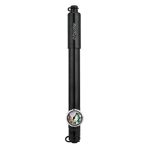 Bike Pump : Cycleafer® Mini pump with pressure gauge, High Pressure Bicycle Pump for Mountain, Road, Touring, Hybrid & Fat Tyres. (Silver)