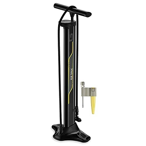 Bike Pump : CyclingDeal High Pressure Bike Bicycle Floor Air Pump with Gauge 260 PSI - Reserve Tank for Tubeless Tire - Suitable Presta and Shrader Valve - Road or Mountain Bike