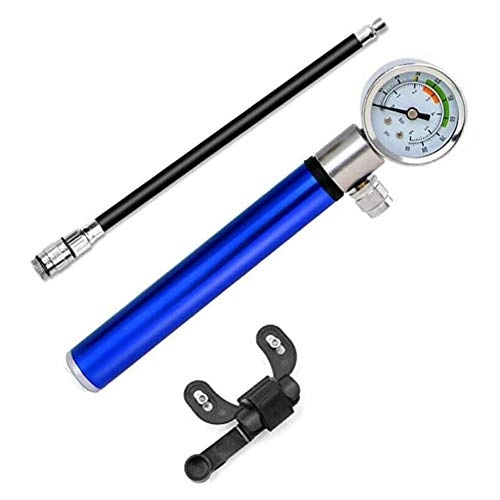 Bike Pump : D&XQX Portable Mini Air Pump, Air Pump High Pressure Analog Mountain Bike MTB Air Suspension Shock Pump, Blue