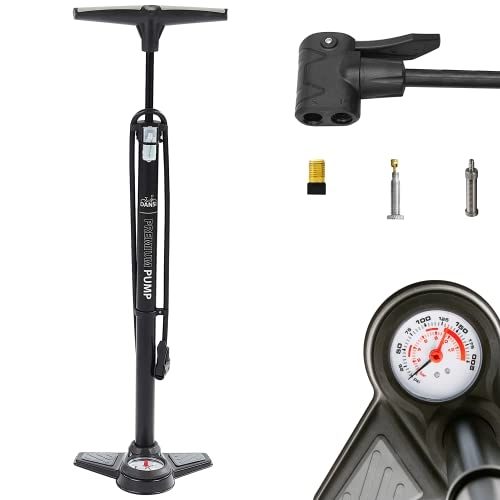 Bike Pump : Dansi Unisex_Adult Standluftpumpe Floor air Pump, Black,