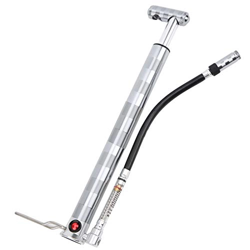Bike Pump : Dilwe Floor pump, with air pressure gauge + outlet valve WHEEL UP Portable pump Hand tire inflator for all valves