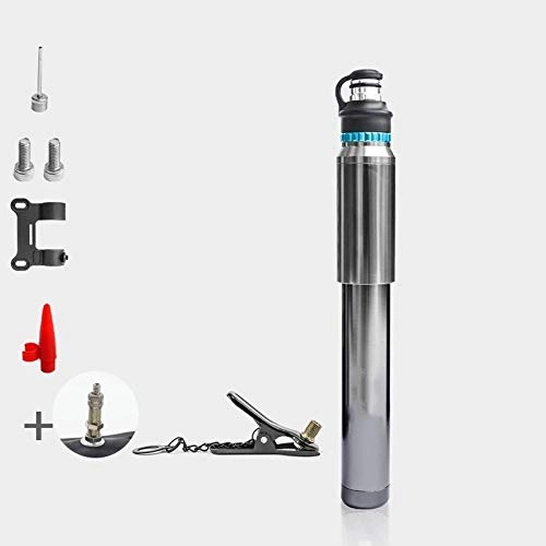 Bike Pump : DLSM Mini bicycle pump hand pump high pressure small portable basketball bicycle household inflatable tube suitable for road mountain bike-C4