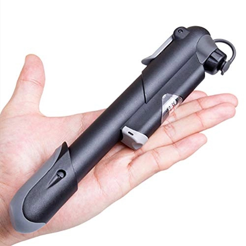 Bike Pump : DSHUJC Mini Bicycle Pump, With Pressure Gauge, Suitable For Presta And Schrader Valves, Portable Air Pump With Fixed Frame, Maximum Pressure 120Psi