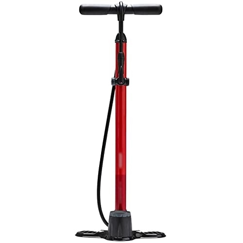 Bike Pump : DXIUMZHP Floor Pumps Bike Tire Pump Bicycle Aluminum Floor Pump, Household Air Pump With Pointer Barometer, Suitable For Presta, Schrader Valve, Football Basketball (Color : Red, Size : 145psi)