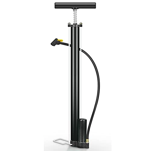 Bike Pump : DXIUMZHP Floor Pumps Bike Tire Pump Bicycle Pump, Basketball Pump, Stable And Portable High Pressure Floor Pump, Suitable For Valve Presta, Schrader (Color : Black, Size : 58 * 17cm)