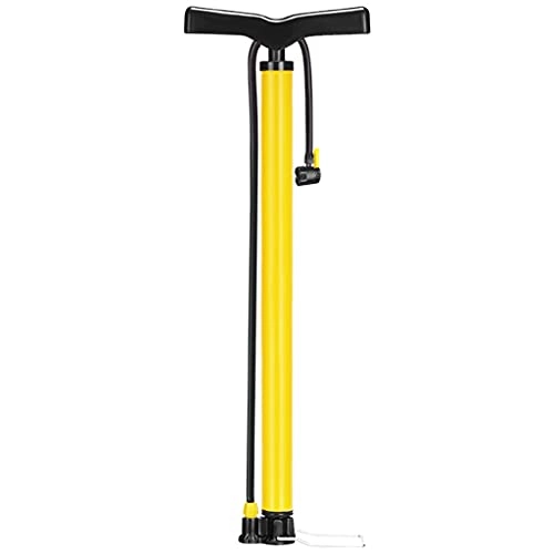 Bike Pump : DXIUMZHP Floor Pumps Bike Tire Pump Mini Basketball Pump, Air Pump, Portable And Stable Floor Pump, For Valve Presta And Schrader, Alloy Steel Precision Tube Body (Color : Yellow, Size : 57 * 20cm)