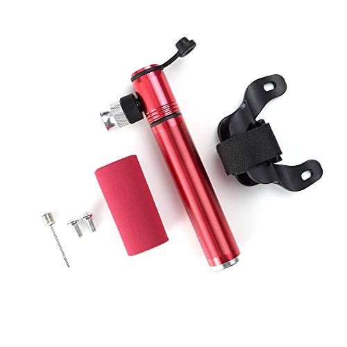 Bike Pump : Eastbride Bicycle pump, portable mini co2 inflatable cylinder, 120psi high pressure Fits Presta & Schrader Valve with frame-red