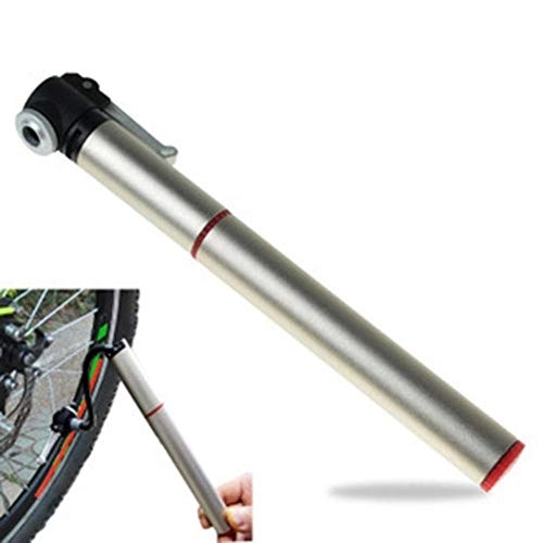 Bike Pump : Eastbride Pocket portable aluminum alloy bicycle pump, mini pump, with ball needle and bracket, Fits Presta & Schrader Valve