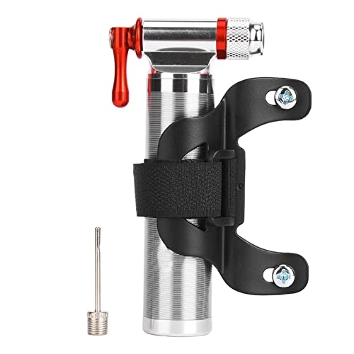 Bike Pump : Ejoyous Mini Bike Pump - Compatible with Schrader Valve and Presta Valve, Ball Pump with 16G Gas Capacity and Needle Tire Pump for Road Bike Bicycle Basketball Football