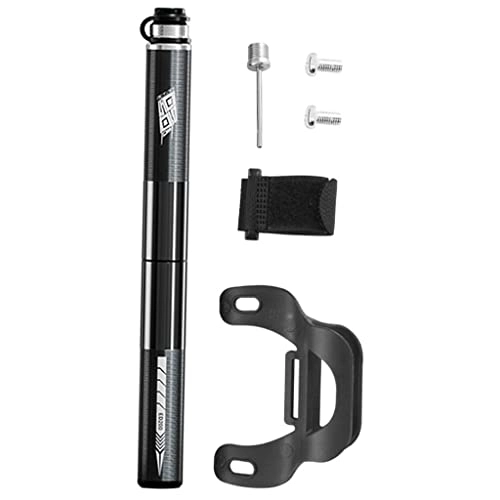Bike Pump : F Fityle Bike Pump Fits Presta and Schrader - Accurate Inflation - Mini Bicycle Tire Pump for Road, Mountain Bikes, High Pressure 160 PSI, Includes Mount Kit - Black with Gauge