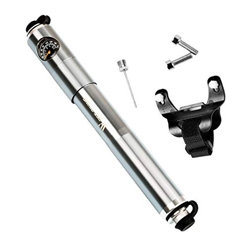 Bike Pump : F Fityle Hand Held Air Pump Portable Inflator with And Bracket