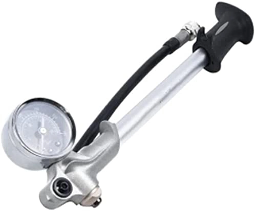 Bike Pump : FCPLLTR High-Pressure Bicycle Pump Inflator 300psi MTB Bike Compact Suspension Fork Rear Shock Pump 7.05 Bike Pump Aluminum Alloy (Color : White) (Color : White)