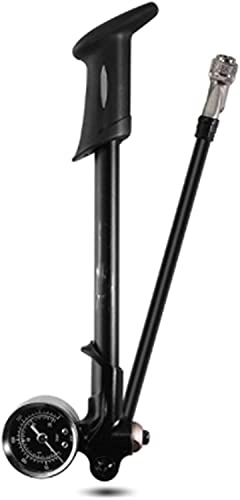 Bike Pump : FCPLLTR Pump 300psi High-pressure Bike Air Shock Pump Fit For Fork Amp; Rear Suspension Cycling Bicycle Pump Mountain Bike Pump With Gauge (Color : Black-) (Color : Black-cxwxc)