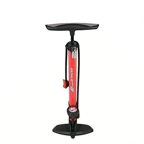 Bike Pump : FGGTMO Bike Pump Mini, High Pressure Bicycle Pump with Stabilizing Foot Peg and Pressure Gauge, for Road, Mountain, Touring, (Color : Red)