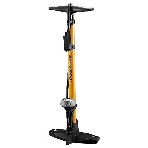 Bike Pump : FGGTMO Bike Pump, Super Fast Tyre Inflation, High Pressure Bicycle Pump with Stabilizing Foot Peg and Pressure Gauge, Perfect for, Float, Bike, Ball, Cycling (Color : Yellow)