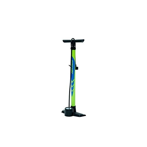 Bike Pump : FISCHER Volume Plus Floor Pump | Especially for City, Trekking Bikes and MTBs | 5.5 Bar | Firm Base | Large Pressure Gauge