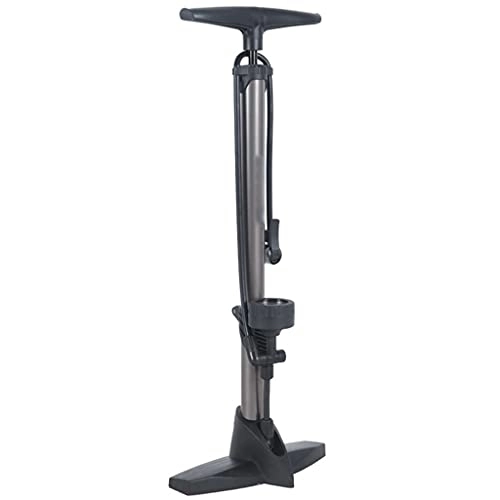 Bike Pump : Floor Pumps Bicycle Vertical Pump, Household Floor Pump With Barometer, Cycling Equipment, Suitable For Presta, Schrader Valve, Accurate Inflation Of The Barometer ( Color : Black , Size : 22*3*62cm )