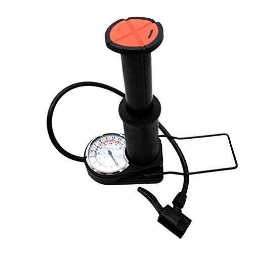 Bike Pump : Foot Bike Pump With Gauge Floor Mini Foot Pump Portable Activated High Pressure Bicycle Pump (Color : Black)