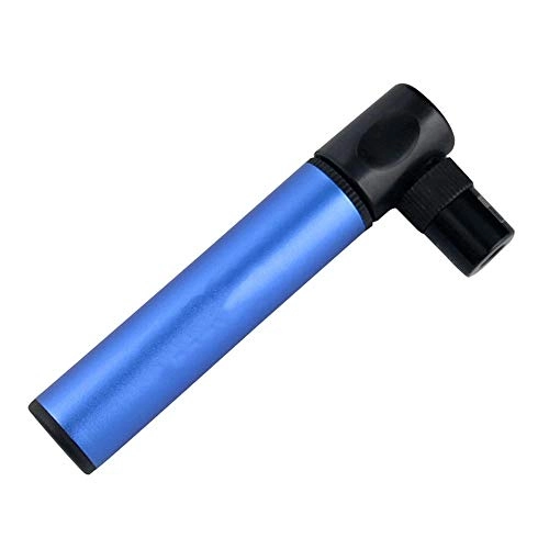 Bike Pump : Frame Mounted Pumps Bicycle Riding Equipment Mountain Bike Easy To Carry 7-shaped Mini Aluminum Alloy Pump Easy To Use (Color : Blue, Size : 225mm)