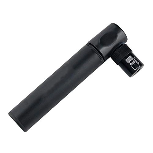 Bike Pump : Frame Mounted Pumps Bicycle Riding Equipment Mountain Bike Easy To Carry 7-shaped Mini Aluminum Alloy Pump Portable Bicycle Pump (Color : Black, Size : 225mm)
