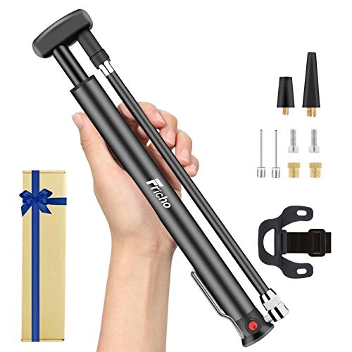 Bike Pump : Fricho Mini Bike pumps for all bikes 210 PSI High Pressure bicycle pumps Xmas gifts for him for dad presta / Schrader / Dunlop valve bike pumps cycling gifts for men