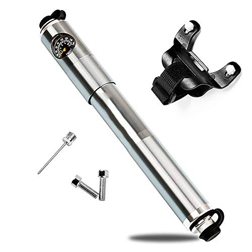 Bike Pump : GAOYOO Bicycle Pump Aluminum Alloy Mini Bike Pump With Pressure Schrader Presta Bicycle Tire Inflator Bike Air Pump