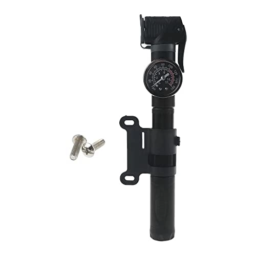 Bike Pump : Generic Compact Bike Pump with Glueless Puncture Repair - Fits Presta and Schrader Valves - Easy to Use on the Go China / CE / Black