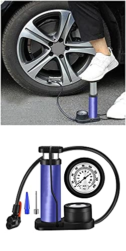 Bike Pump : Ghlreir Foot Pump Mini Bike Pump Multi-purpose Foot Pump for Car Tyres Bike Bicycles Inflatables Motorcycles Swimming Pools, Mini Pump for Basketball, Football