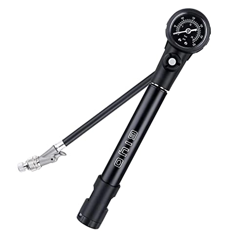 Bike Pump : GIYO Bicycle Tyre / Shock Absorber Pump MTB-300psi High Pressure for Damper & Suspension Fork Mini Hand Bicycle Pump Portable Includes Presta and Schrader Valve Adapter
