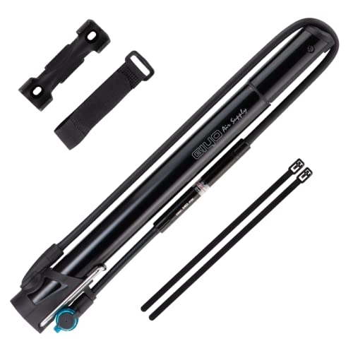 Bike Pump : GIYO New Mini Floor Pump, High Capacity Durable Pump with Stainless Steel Foot Peg Ideal for 29" Wheels Fits Both Presta & Schrader Valves Taiwan Made (GM631)