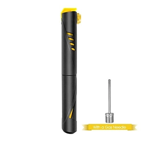Bike Pump : Goodvk Bike Pump Portable Bicycle Pump Mini Hand Cycling Air Pump Ball Toy Tire Inflator Reliable and Durable (Color : Yellow, Size : ONE SIZE)