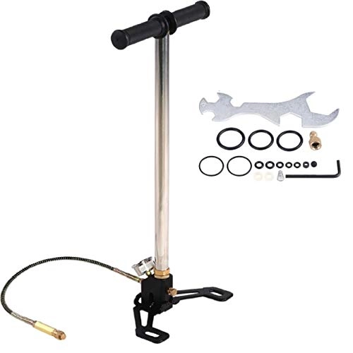 Bike Pump : GOTOTOP 3stage high pressure Hand Pump Bike Pump Foot Pump Bicycle Tyre Pump With Manometer for all valves