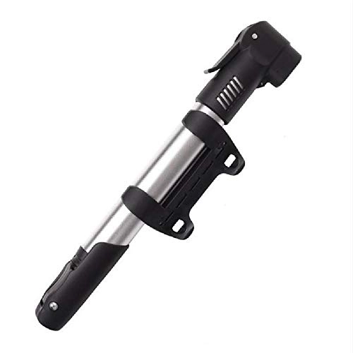 Bike Pump : GWZZ Bicycle Portable Pump American Mouth French Mouth Universal Pump Aluminum Alloy Pump Inflator, Black