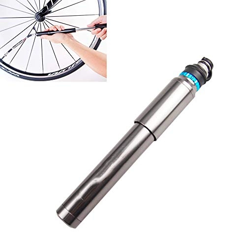 Bike Pump : GXD Bicycle Mini Portable Air Pump, 150psi Portable Aluminum Alloy Bike Tire Pump Kit, 2 Kinds of Inflatable Ports Can Be Converted Freely - for Mountain Bike, Swimming Ring, Balloon, Silver