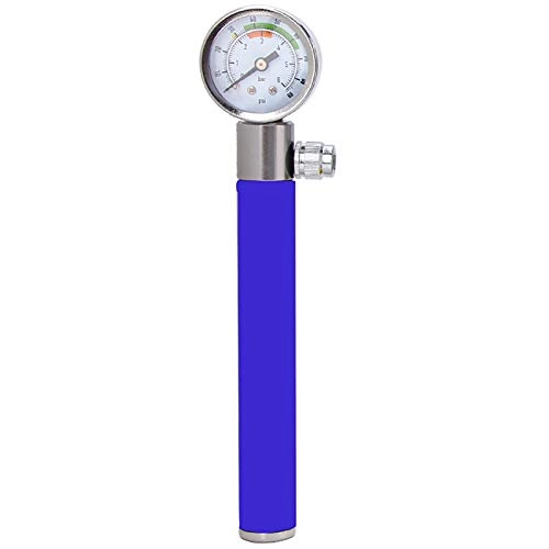 Bike Pump : Gyubay Portable Pump Portable Household Bicycle and Motorcycle High Pressure Pump Aluminum Alloy Pump Practical Accessories (Color : Blue, Size : 19.5x2.1cm)