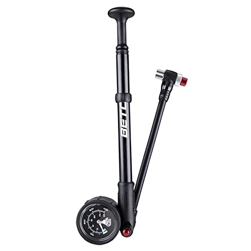 Bike Pump : Hellery High Pressure Shock Pump, 400PS Fit Schrader Front Fork Shock Pump with Gauge & Air Release Button, Portable Mini Pump for Mountain Bike