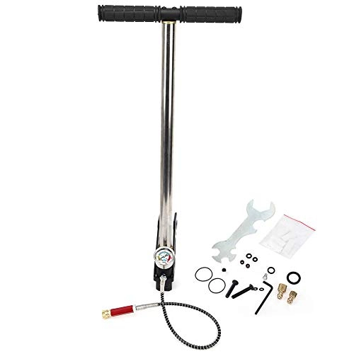Bike Pump : High Pressure Foldable 3-Tier Water Cooled Dioche Pump Large Metre, 4500 PSI, Stainless Steel Pump Used for Motorcycles, Bikes, Inflatable Kayaks