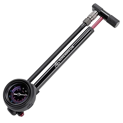 Bike Pump : High Pressure Shock Pump - 400 Psi for Front Fork and Rear Bicycle Suspension Air Shocks-Bike Shock Pump with No-Loss Schrader Valve