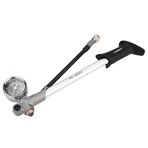 Bike Pump : High-Pressure Shock Pump, Bicycle Pump With Gauge High Pressure Hand Mini Pump(silver)