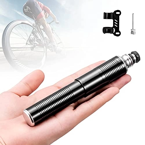 Bike Pump : HIMABeauty Frame Mount Mini Bike Pump, Aluminum Alloy Bicycle Air Pump with Compatible Universal Presta And Schrader Valve for Balloon Swim Rings Basketball