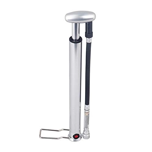 Bike Pump : HLVU Bicycle pump Bike Pump Includes Mount Kit Mini Bicycle Air Tire Pump Suitable to Mountain Other Road Bike Floor Pump Bicycle Accessories (Color : Metallic with Gauge, Size : 18.3cm)