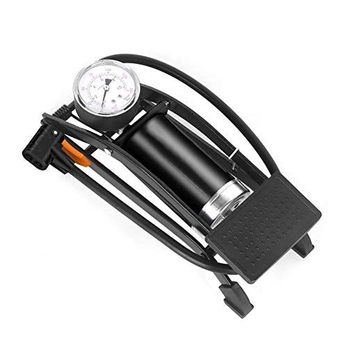 Bike Pump : HMYDZ High Pressure Foot Pedal Air Pump Single Double Cylinder Inflator MTB Road Bike Bicycle Car Inflatable For M365 Scooter (Color : Single Cylinder Pump)
