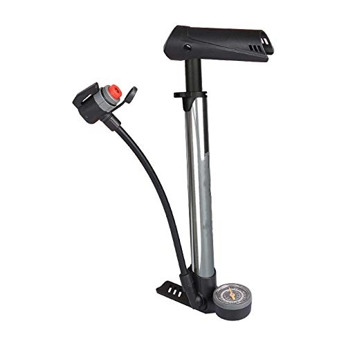 Bike Pump : HPPSLT Mini Bike Pump Compact Light Bicycle Tyre Pump for Road Mountain and BMX Bikes, Mountain bike road bike high pressure mini pump with barometer