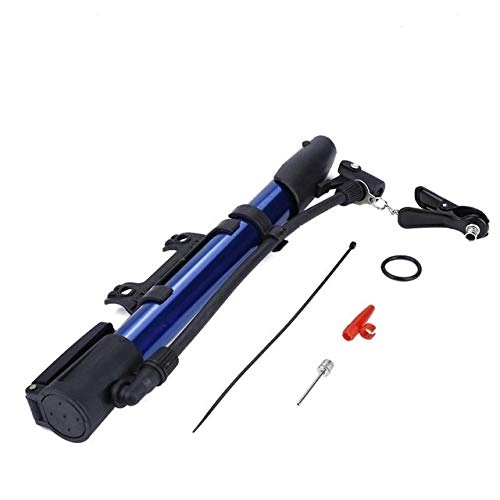 Bike Pump : HUACHEN-CHAO cycling accessories Mini Bicycle Inflator Tire Pump Portable Aluminum Alloy Mountain Road Bike Air Cycling Tyre Hand Pressure Bicycle Parts Used for bicycle repair (Color : Blue)
