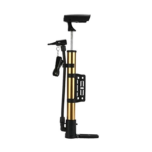 Bike Pump : HUACHEN-CHAO cycling accessories Portable Mini Bicycle Hand Air Pump Ball Tire Inflator Pump Aluminum Alloy High Pressure Cycling MTB Mountain Bike Pump Used for bicycle repair (Color : Gold)
