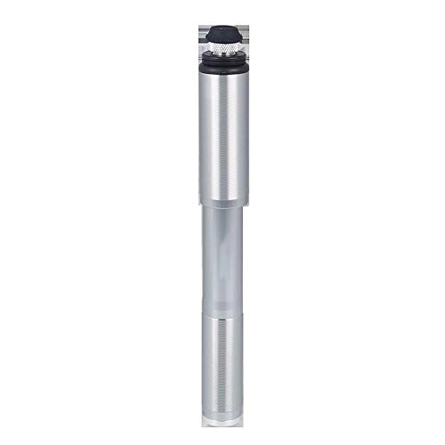 Bike Pump : Huangjiahao Bicycle Pump Portable Mini Manual Bike Pump Aluminum Alloy Outdoor Riding Equipment for Road, Mountain and BMX Bikes (Color : Silver, Size : 215mm)