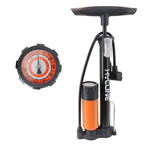Bike Pump : Hycline Bike Floor Pump, Bicycle Pump, With Presta & Schrader Valves For Bike Tire, Ball, Air Cushion